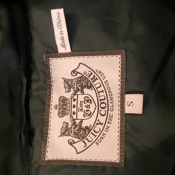 Juicy Couture Black Quilted Puffer Coat Sz Small - Picture 2 of 8